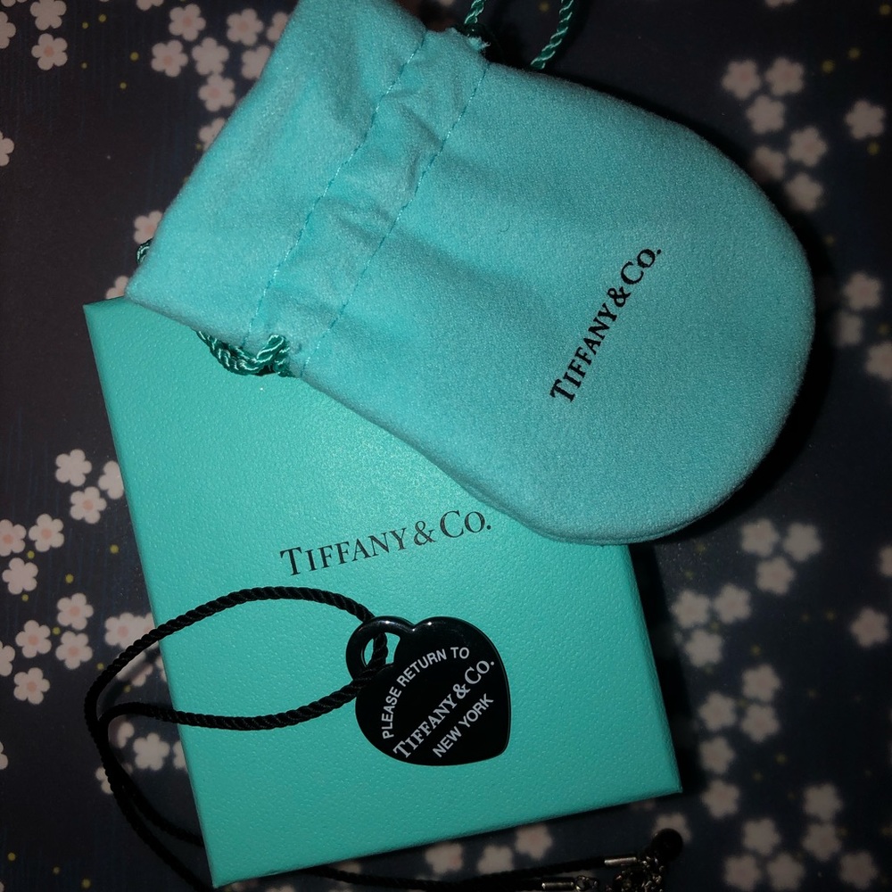 Tiffany & Co. Black Bone Heart Necklace